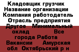 Кладовщик-грузчик › Название организации ­ Компания-работодатель › Отрасль предприятия ­ Другое › Минимальный оклад ­ 20 000 - Все города Работа » Вакансии   . Амурская обл.,Октябрьский р-н